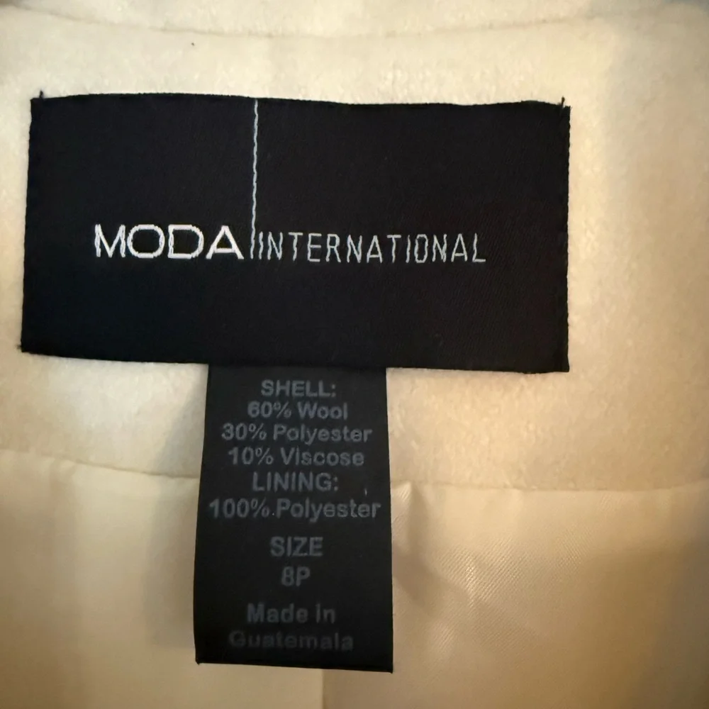 MODA International Wool Blend Button Up Coat - Picture 2 of 4